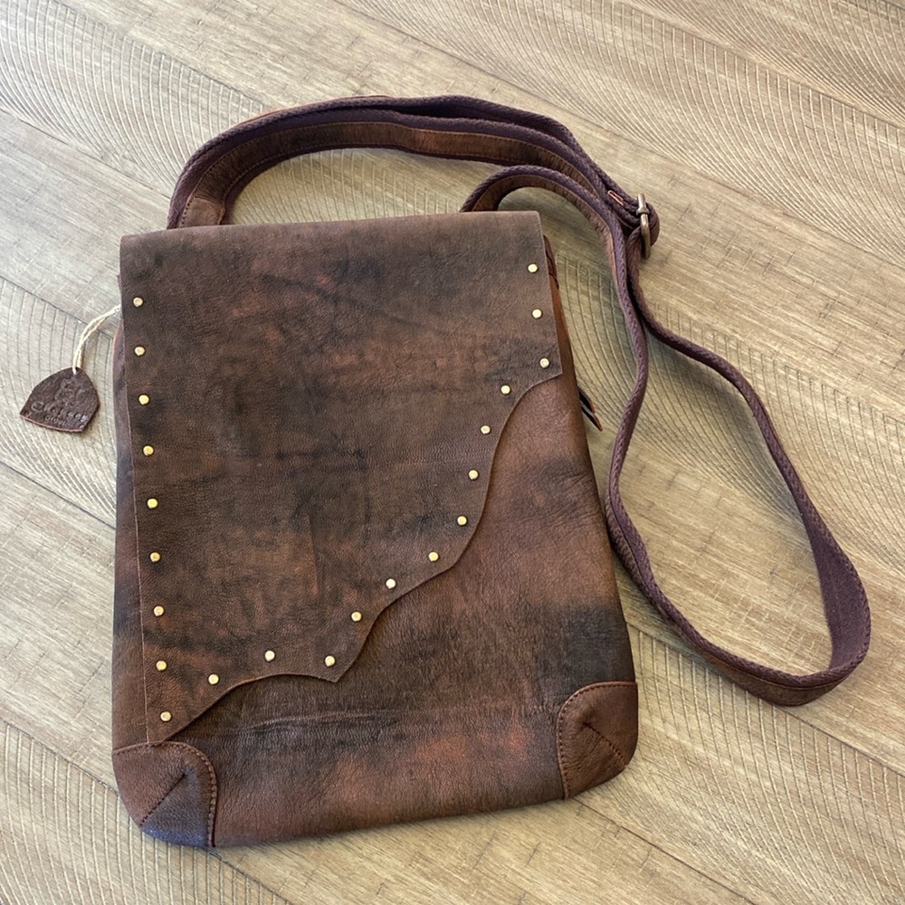 Genuine Leather Crossbody Messenger Bag